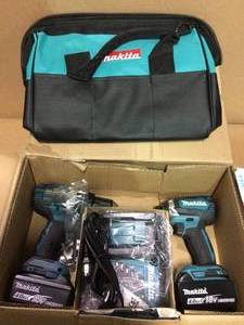 MAKITA XT269M 18V 4.0AH LXT LITHIUM-ION BRUSHLESS CORDLESS 2-PC. COMBO KIT&nbsp&nbspCustomer Returns Open Box See Pictures