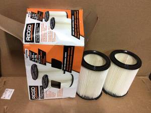1-Layer Standard Pleated Paper Filter for Most 5 Gal. and Larger RIDGID WetDry Shop Vacuums (2-Pack) by RIDGID&nbsp&nbspCustomer Returns Open Box See Pictures