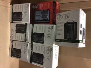 LOT OF 1,500-Walt Utility Milkhouse Fan-Forced Portable Heater with Thermostat&nbsp&nbspCustomer Returns Open Box See Pictures