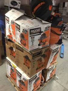 Pallet with assorted Shop Vacs various models and conditions see pictures