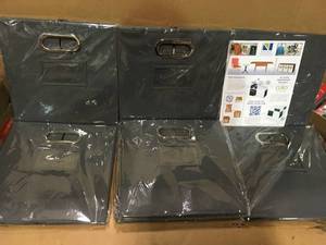 Hover Image to Zoom Cheer 12 in. D x 12 in. W x 12 in. H Grey Folding Fabric Bin (6 Pack) Customer Returns See Pictures