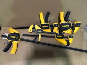 Lot of assorted Dewalt clamps see pictures Customer Return See Pictures