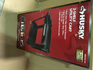 Husky 2- Shelf Utilty Cart Customer Returns See Pictures
