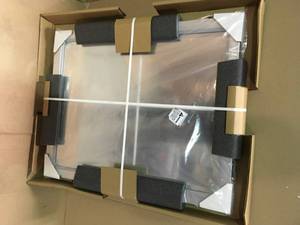 Medium Rectangle Vista Brushed Nickel Beveled Glass Modern Mirror (24.75 in. H x 30.75 in. W) by Amanti Art Customer Return See Pictures