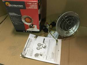 Single Burner 15,000 BTU Radiant Tank Top Propane Portable Heater by Dyna-Glo Customer Returns See Pictures