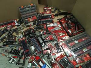 LOT OF HUSKY TOOLS AND HARDWARE ALL CUSTOMER RETURNS  SEE PICS