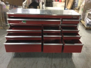 Husky 72 inch Mobile Workbench in Red damaged see pictures