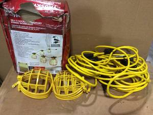 50 ft. 5-Bulb String Caged Work Lights by Husky&nbsp&nbspCustomer Returns Open Box See Pictures