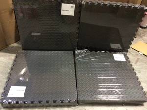 Black 24 in. x 24 in. Foam Interlocking Gym Flooring (24 sq. ft.) (6-Pack) by TrafficMaster&nbsp&nbspCustomer Returns Open Box See Pictures