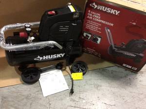 8G 150 PSI Hotdog Air Compressor by Husky&nbsp&nbspCustomer Returns Open Box See Pictures