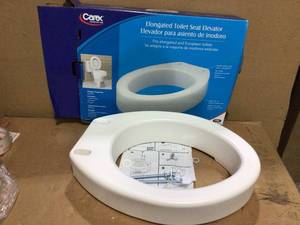Toilet Seat Elevator, Elongated by Carex Health Brands&nbsp&nbspCustomer Returns Open Box See Pictures