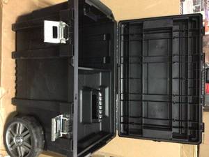 26 in. Connect Rolling Tool Box Black by Husky&nbsp&nbspCustomer Returns Open Box See Pictures