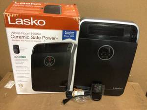 Safe Power 1500-Watt Electric Ceramic Space Heater with Digital Display And Remote Control by Lasko&nbsp&nbspCustomer Returns Open Box See Pictures