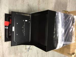 Oasis Post-Mount or Column-Mount Locking Mailbox in Black with Outgoing Mail Indicator by Architectural Mailboxes&nbsp&nbspCustomer Returns Open Box See Pictures