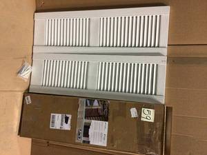 12 in. x 39 in. Raised Panel Polypropylene Shutters Pair in White&nbsp&nbspCustomer Returns Open Box See Pictures