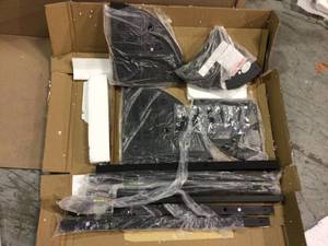 Columbia 13.82 in. W Corner Shelf in Black and Brown Finish&nbsp&nbspCustomer Returns Open Box See Pictures
