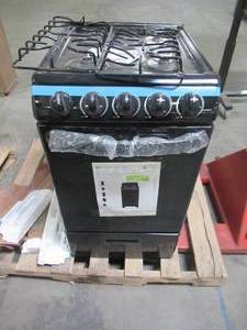 lot 201 image: Danby 20 in. 2.3 cu. ft. Gas Range in Black with 4-Burner Gas on Glass DR202BGLP