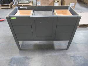 lot 216 image: Moen Hensley 42 in. W x 22 in. D Bath Vanity Cabinet Only in Shale Gray HY42-SY