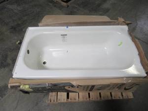 lot 219 image: Bootz Industries Maui Plus 60 in. Left Drain Rectangular Alcove Soaking Bathtub in White 011-2343-00