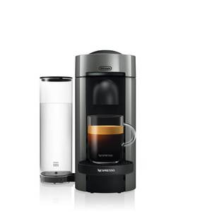 lot 824 image: Nespresso DeLonghi Vertuo Plus Grey Single Serve Coffee Maker and Espresso Machine, ENV150GY.