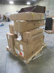 lot 237 image: WHOLESALE MIXED PALLET OF BATHROOM REMODEL ITEMS, SINKS, TOILET PARTS AND MORE