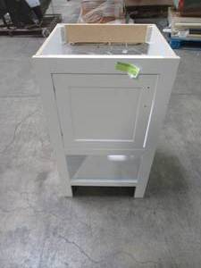lot 240 image: Glacier Bay Spa 18-12 in Bath Vanity in White PPSPAWHT18