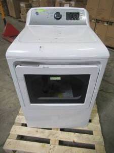 lot 306 image: GE 7.4-cu ft Reversible Side Swing Door Gas Dryer (White) ENERGY STAR GTD72GBSNWS
