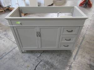 lot 310 image: Home Decorators Collection Ashburn 48 in. W x 21.75 in. D Vanity Cabinet in Grey ASGRA4821DR