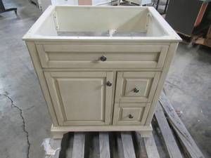 lot 313 image: Foremost Corsicana 30 in. W x 21.5 in. D Vanity Cabinet Only in Antique White CNAWV3022D