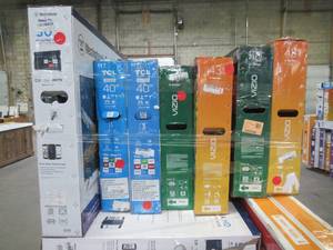 lot 51 image: UNTOUCHED Wholesale Pallet of 40 43 50 55 & 70 Smart Ultra HD TVs - $ 4,234.86 RETAIL VALUE