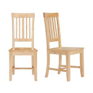 lot 116 image: Stylewell Scottsbury Unfinished Wood Chair with Slat Back (Set of 2) (16.7 in. W x 38.7 in. H), DC2004CHR-NA