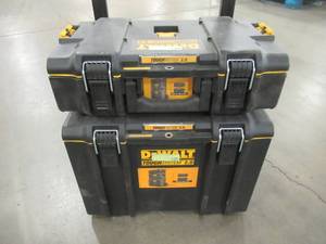 lot 5 image: Dewalt TOUGHSYSTEM Mobile Tool Box Filled with New Hand Tools DWST08450