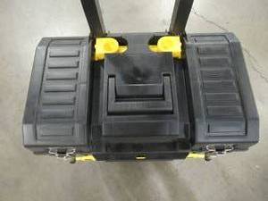 lot 6 image: Stanley Detachable Tool Box Mobile Work Center Filled with New Hand Tools STST18613