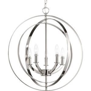 lot 434 image: Progress Lighting Equinox Collection Five-Light Pendant, P3841-104