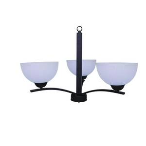 lot 436 image: Yosemite Home Decor Alta Peak 3-Light Coffee Hanging Chandelier with Acid Wash Glass Shade 107-3U-AWCF.