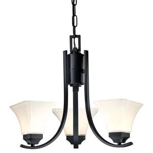lot 440 image: Minka Lavery Agilis 3-Light Black Chandelier, 1813-66