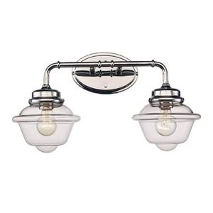 lot 448 image: Bel Air Lighting 8 in. 2-Light Polished Chrome Vanity Light, 21182 PC