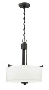 lot 450 image: Craftmade 43553-ABZ Clarendon Semi-Flush Mount Aged Bronze Brushed
