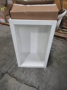 lot 331 image: Hampton Bay Benton Ready-to-Assemble 18x30x12 in. Flex Wall Cabinet with Shelves and Dividers in White BT1830X-WH