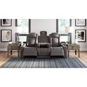 lot 74 image: BRAND NEW Ashley Furniture HyllMont Reclining Sofa, 9300315.