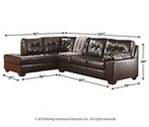 lot 76 image: BRAND NEW Signature Design By Ashley Alliston 2-Piece Sectional with Chaise - LAF SOFA SET.