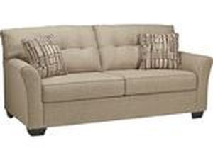 lot 84 image: BRAND NEW Ashley Furniture Ardmead Sofa & Loveseat Set in Putty 8300438 8300435.