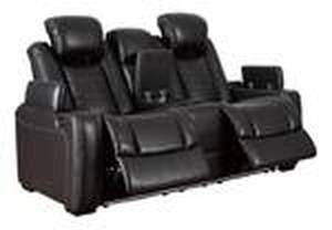 lot 85 image: BRAND NEW Ashley Furniture Party Time Power Reclining Loveseat with Console, 3700318.