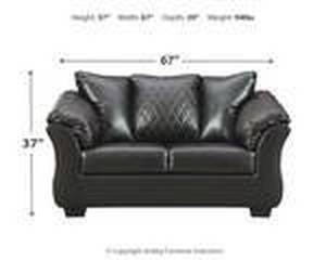 lot 89 image: BRAND NEW - Signature Design By Ashley Betrillo Loveseat in Black, 4050235.