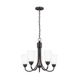 lot 458 image: Sea Gull Lighting Seville 5-Light Burnt Sienna Chandelier, 312205-710