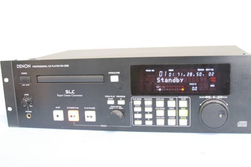 lot 100 image: Denon DN-C680 Professional Studio Broadcast DJ Rack-Mountable Single CD Player ($500 on eBay)