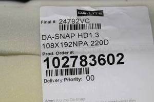 lot 5 image: HUGE LARGEST SCREEN WEVE EVER AUCTIONED  Da-Lite Da-Snap HD1.3 Fixed Frame Video Projection Screen