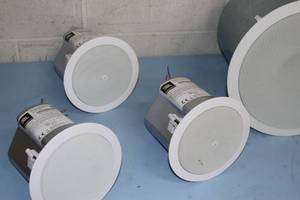 lot 9 image: JBL Speaker System with Control 19CST subwoofer  Bass & Six Control 14CT 2-Way 4 Ceiling Speakers