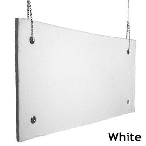 lot 56 image: New Box of 14 - Echo Absorber 1 Bonded Acoustic Sound Panels  Baffles- White 1x24x48 with Nickel Plated Grommets