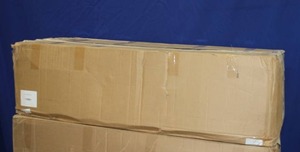 lot 57 image: New Box of 14 - Echo Absorber 1 Bonded Acoustic Sound Panels  Baffles- White 1x24x48 with Nickel Plated Grommets